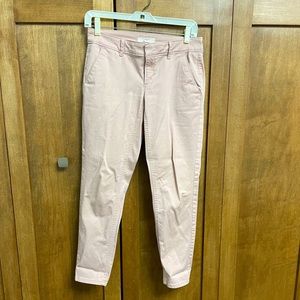 LOFT Dusty Pink Ankle Chinos